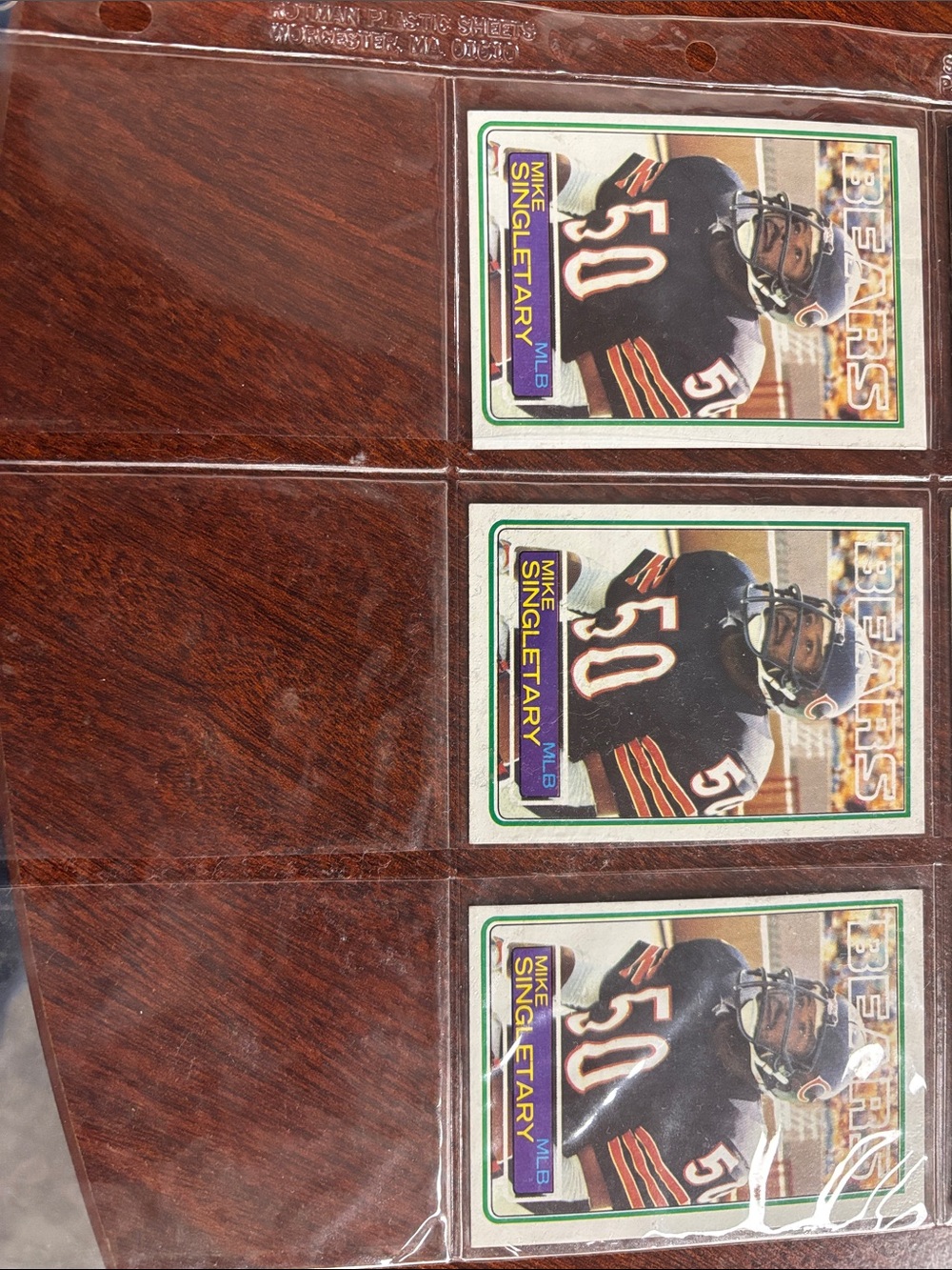 Nike Black and Orange Football Trading Card Trio